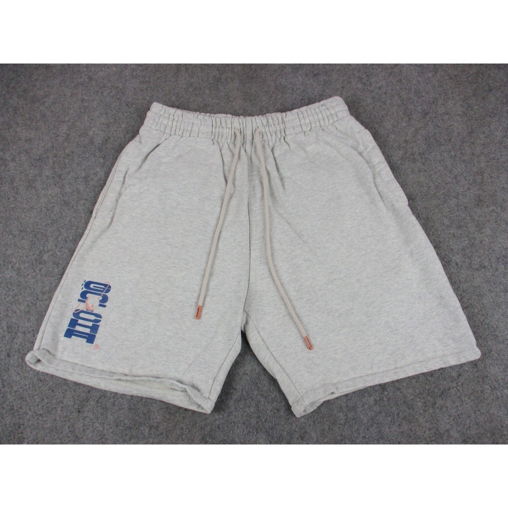 VINTAGE Gotcha‎ Shorts Mens Medium Gray Fleece Relaxed Drawstring Pockets 6" Y2K
